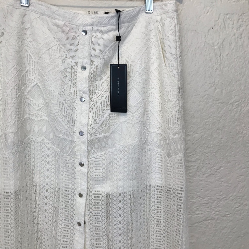 BCBG MaxAzria 12 Lace Maxi Skirt Harper Crochet - Picture 4 of 8